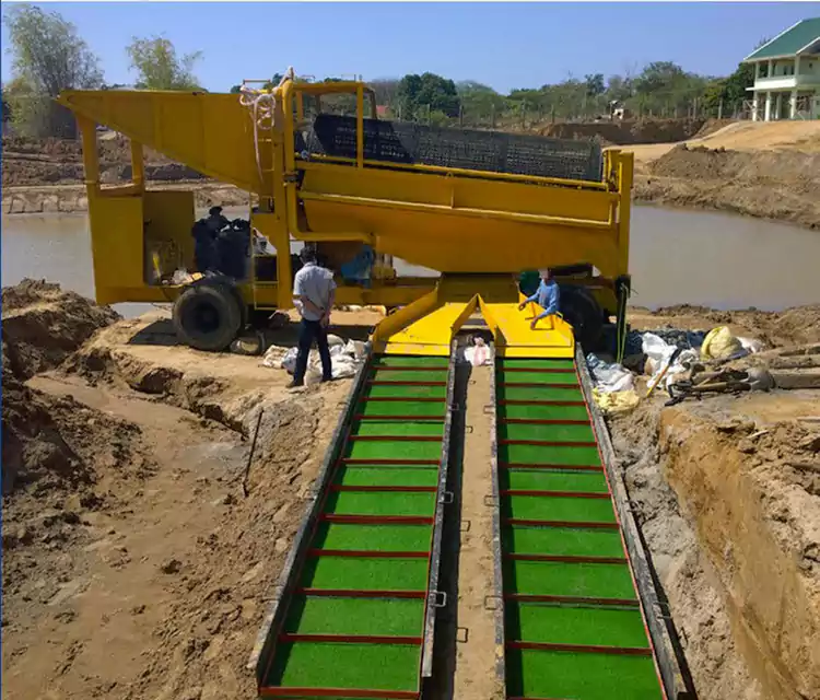 Draagbare mobile gouden panning Cart